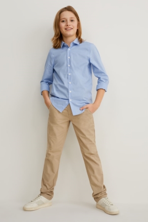 Beige C&A Chinos Regular Fit Boys' Trousers | BHGDK-0451