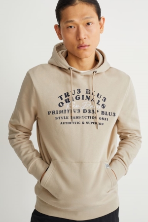 Beige C&A Men's Sweatshirts | SYRMC-6092