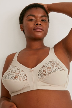 Beige C&A Non-wired Bra Women's Underwear | MEJUP-5690