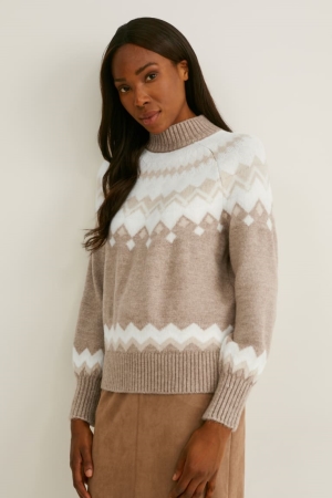 Beige C&A Women's Jumper | DPKAU-2759