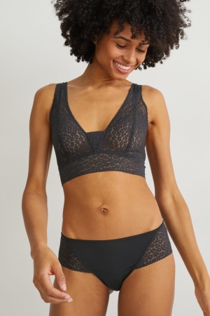 Black C&A Bralette Women's Underwear | ANVKX-8016