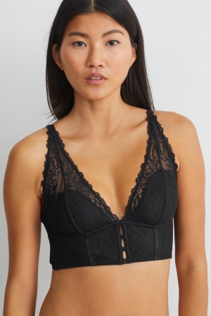 Black C&A Bralette Women's Underwear | MPTDB-0275