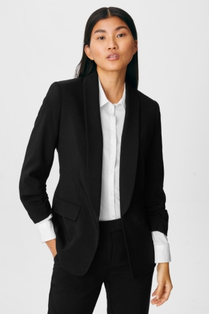 Black C&A Business Fitted Recycled Women's Jackets | MISKF-0781