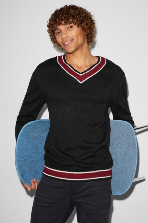 Black C&A Clockhouse Men's Jumper | JHLWM-3764