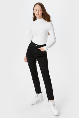 Black C&A Clockhouse Slim Ankle Women's Jeans | UINLA-0614