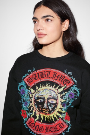 Black C&A Clockhouse Sublime Women's Sweatshirts | AIFPN-3051