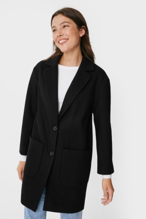 Black C&A Clockhouse Women's Coats | RFTIB-0613