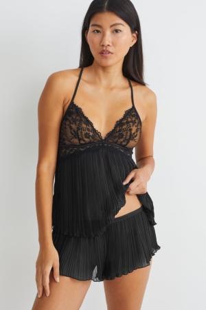 Black C&A French Knickers Women's Nightwear | ZPIBL-7035