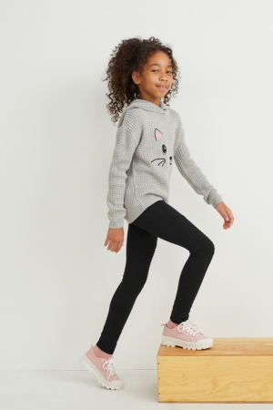 Black C&A Leggings Girls' Trousers | EXZWG-4972