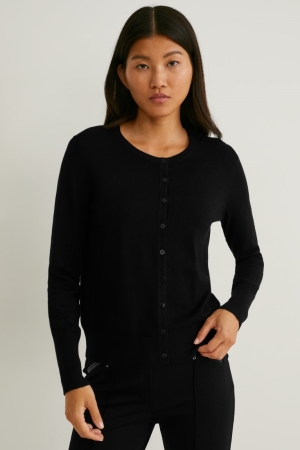 Black C&A Lenzing™ Ecovero™ Women's Cardigan | RSLAQ-0273