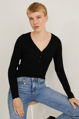 Black C&A Lenzing™ Ecovero™ Women's Jumper | IZUSL-4157