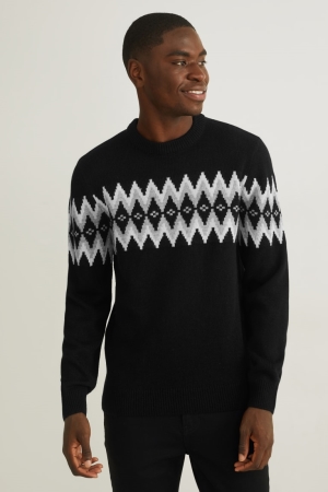 Black C&A Men's Jumper | YBLNM-2108