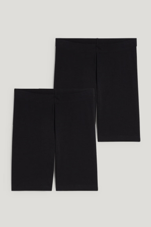 Black C&A Multipack Of 2 Cycling Girls' Trousers | FUZWV-9842