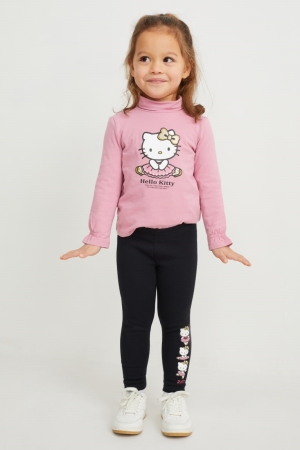 Black C&A Multipack Of 2 Hello Kitty Thermal Leggings Girls' Trousers | MGOBW-7095