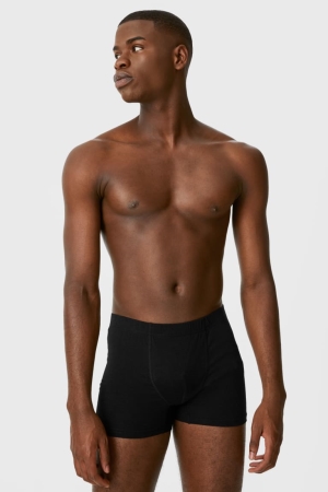 Black C&A Multipack Of 5 Trunks Organic Cotton Lycra® Men's Underwear | NDGMV-8507