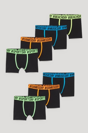 Black C&A Multipack Of 7 Boxer Organic Cotton Boys' Underwear | KFJBY-5416