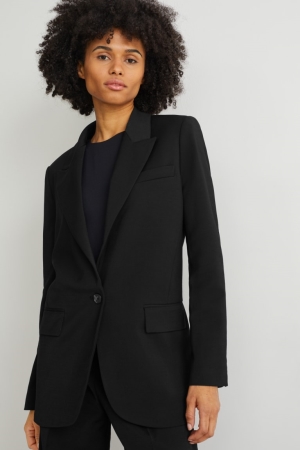 Black C&A Oversized With Recycled Polyester Women's Blazers | CMQPZ-3168