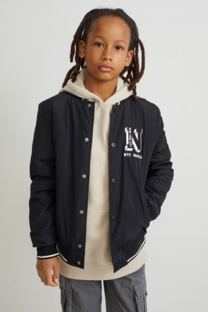 Black C&A Recycled Girls' Jackets | COAHZ-2894