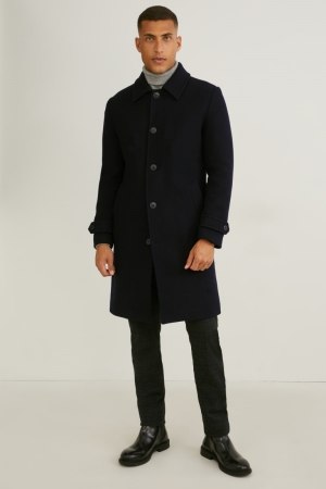 Black C&A Recycled Men's Coats | KWZTQ-4031