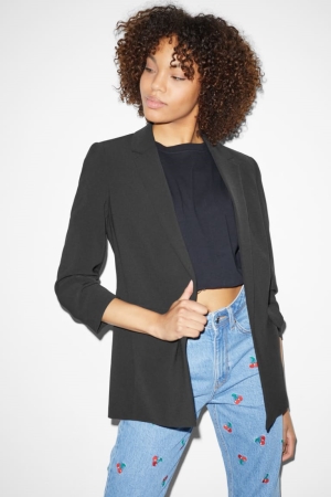 Black C&A Relaxed Fit With Recycled Polyester Women's Jackets | COJBD-0345