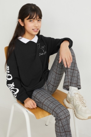 Black C&A Set And Leggings 2 Piece Girls' Sweatshirts | GQRVU-1206