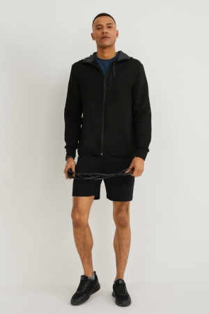 Black C&A Sweat Men's Shorts | JCKBE-1324