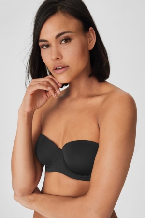 Black C&A Underwire Bra Balconette Padded Women's Underwear | KVXFH-7460