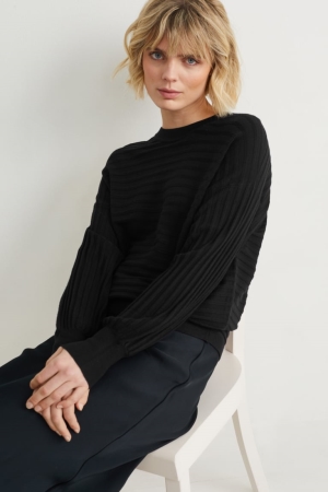 Black C&A With Lenzing™ Ecovero™ Women's Jumper | QJLET-2810