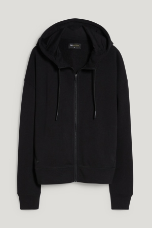 Black C&A Zip-through With Hood Recycled Women's Sweatshirts | GQRPF-0542