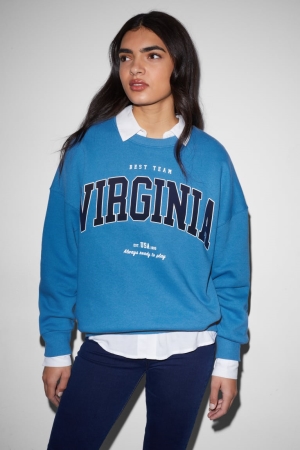 Blue C&A Clockhouse Women's Sweatshirts | EKWHF-7503