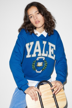 Blue C&A Clockhouse Yale University Women's Sweatshirts | KVQGO-0753