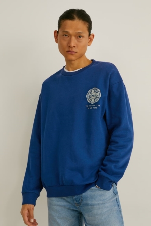 Blue C&A Men's Sweatshirts | NWRZP-3294