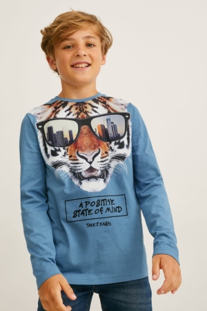 Blue C&A Multipack Of 2 Long Sleeve Boys' Top | QDKJA-5960