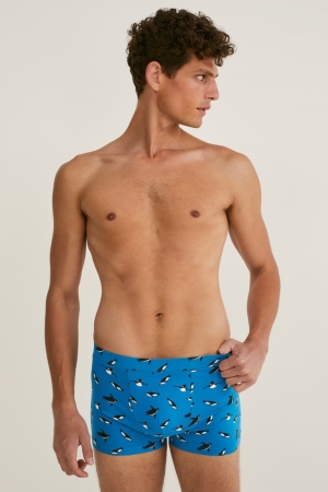 Blue C&A Multipack Of 2 Trunks Organic Cotton Lycra® Men's Underwear | TGNUH-0312