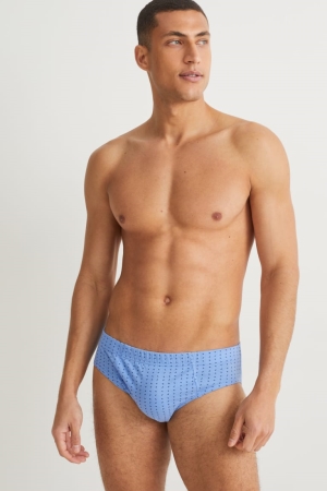 Blue C&A Multipack Of 3 Briefs Organic Cotton Men's Underwear | TSMUP-5962