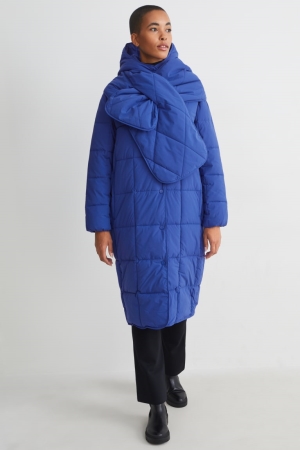 Blue C&A Quilted With Hood Recycled Women's Jackets | EILDP-8932