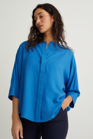 Blue C&A Women's Blouses | MEIJO-7642