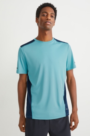 Blue / Dark Blue C&A Active Men's Top | ZPUXQ-6873