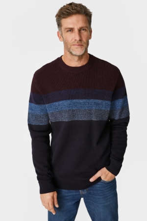 Blue Melange C&A Men's Jumper | XUGAH-1903