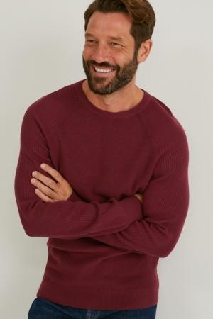 Bordeaux C&A Men's Jumper | FZOVB-0932