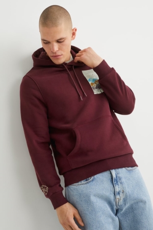 Bordeaux C&A Men's Sweatshirts | ICOTG-6971