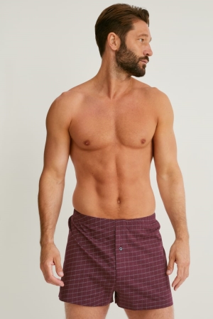 Bordeaux C&A Multipack Of 3 Organic Cotton Men's Underwear | ZDLXH-6197