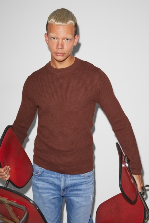 Brown C&A Clockhouse Men's Jumper | CVULO-2650