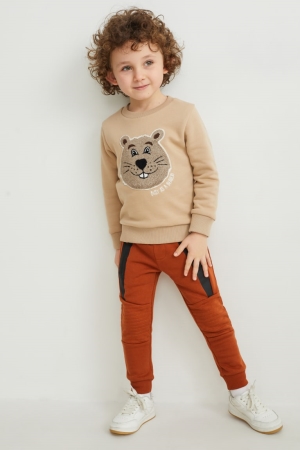 Brown C&A Joggers Boys' Trousers | SGPWM-1325