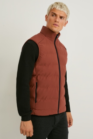 Brown C&A Technical Gilet Recycled Men's Jackets | NYPHU-4671