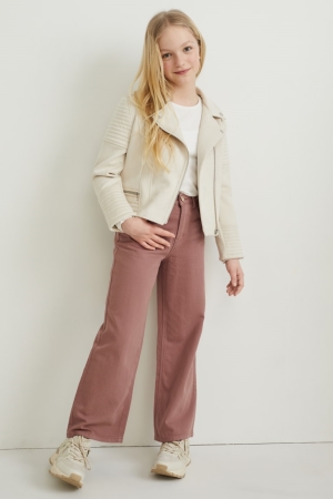 Brown C&A Wide Leg Girls' Trousers | KPVOD-4072