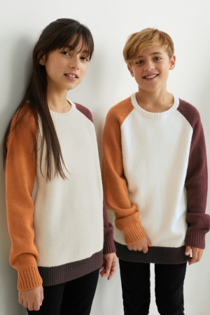 Creme C&A Genderneutral Recycled Girls' Jumper | RUIWP-7981