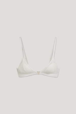 Creme White C&A Bralette Padded Lycra® Women's Underwear | OGBPV-9846