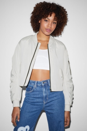 Creme White C&A Clockhouse Women's Jackets | OAYXT-5063