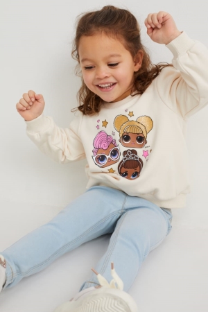 Creme White C&A L.O.L. Surprise Girls' Sweatshirts | TIBOS-5867